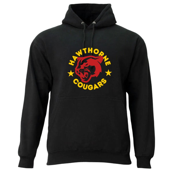 Hawthorne Black Hoodie with Cougar Logo (#00090010)