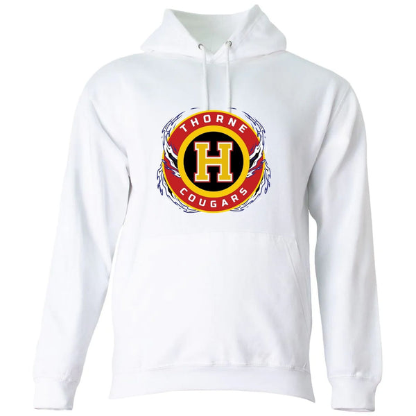 Hawthorne White Hoodie with Fire Logo (#00060008)