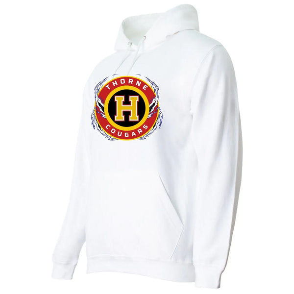 Hawthorne White Hoodie with Fire Logo (#00060008)