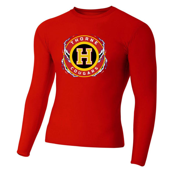 Hawthorne Long-sleeve Compression Tee with Fire Logo (#00240008)