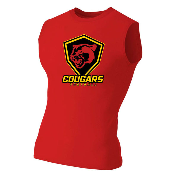 Hawthorne Compression Muscle Tee with Cougar Logo (#00300009)